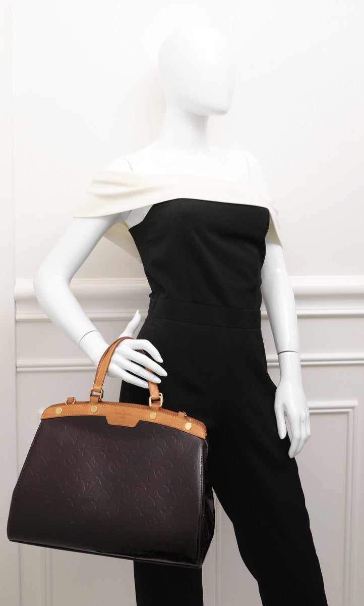 Louis Vuitton Amarante Monogram Vernis Brea MM Bag-Louis Vuitton-THE CLOSET