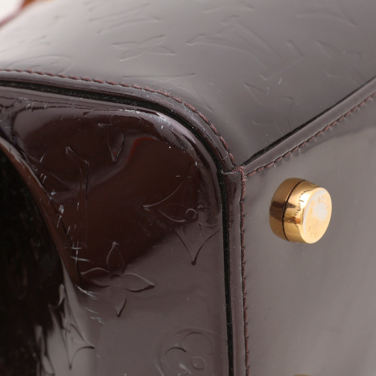 Louis Vuitton Amarante Monogram Vernis Brea MM Bag-Louis Vuitton-THE CLOSET