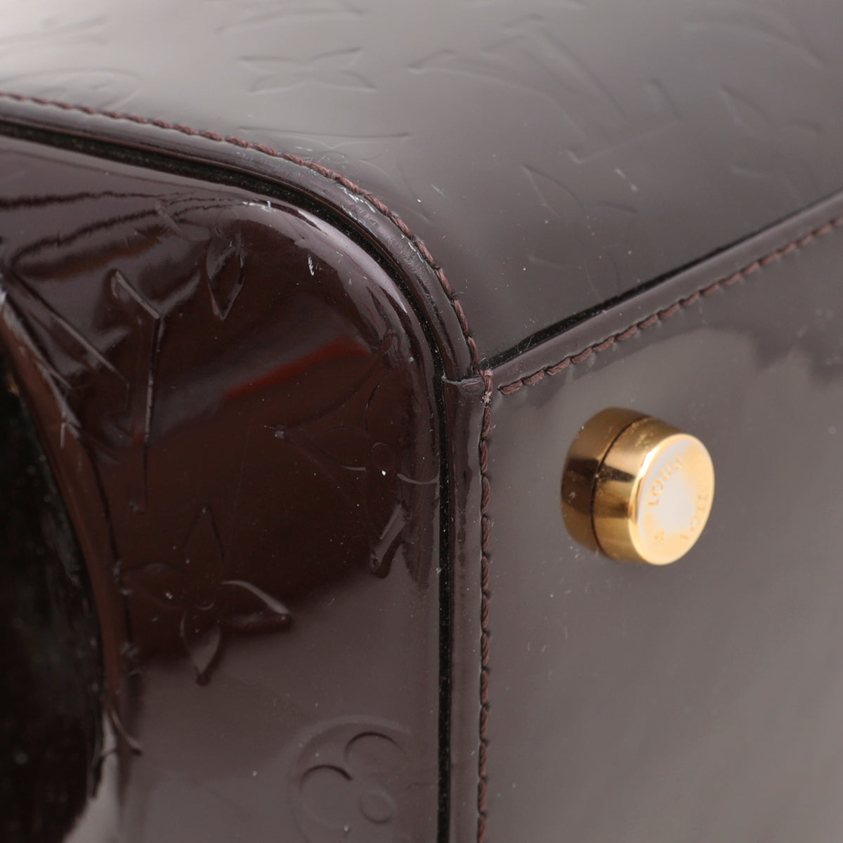 Louis Vuitton Amarante Monogram Vernis Brea MM Bag-Louis Vuitton-THE CLOSET