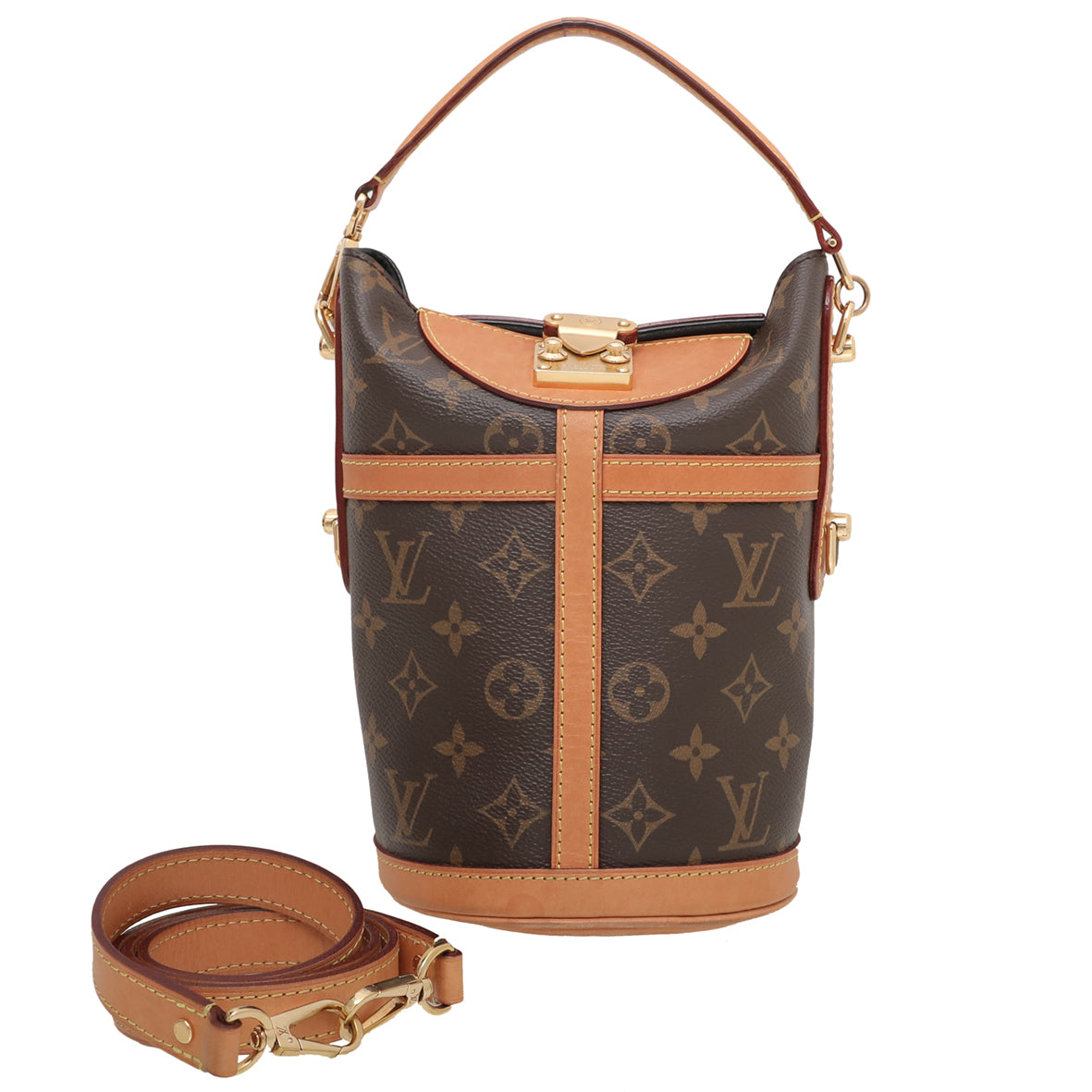 Louis Vuitton Brown Monogram Bucket Duffle Bag-Louis Vuitton-THE CLOSET