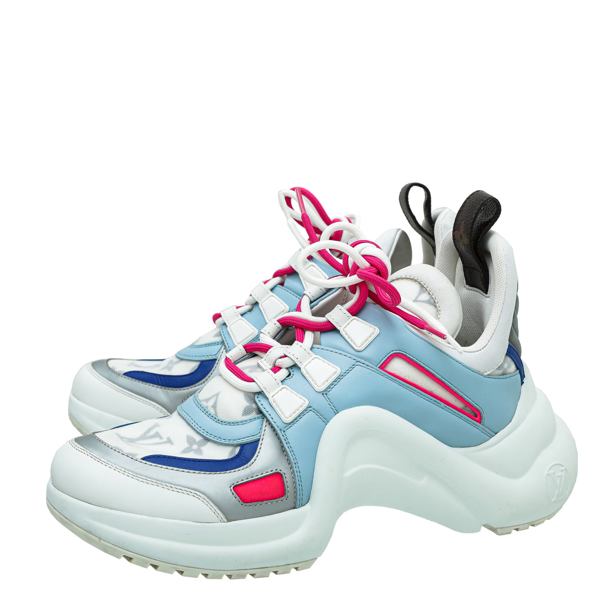 Louis Vuitton White Multicolor Monogram Archlight Sneaker 38.5-Louis Vuitton-THE CLOSET