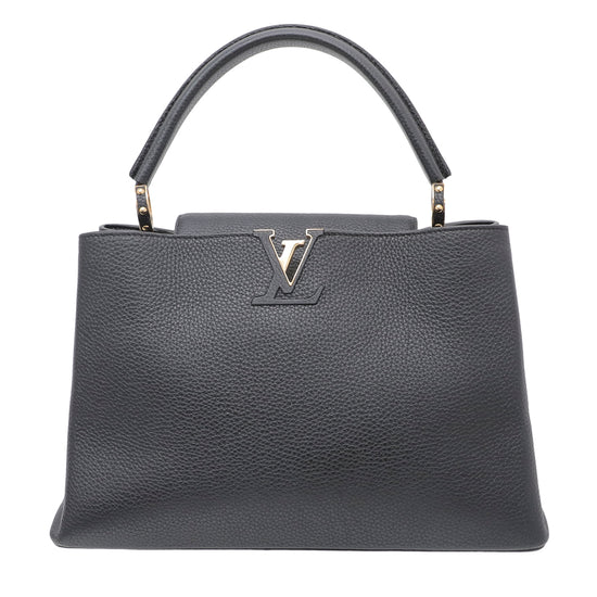 Louis Vuitton Black Capucine MM Bag