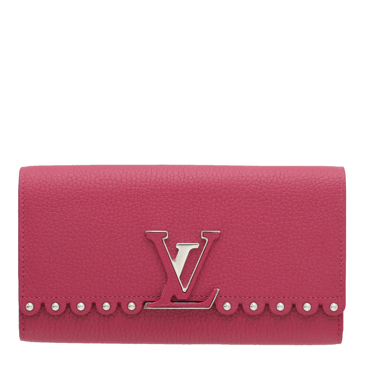 Louis Vuitton Grape Capucine Studded Flap Wallet