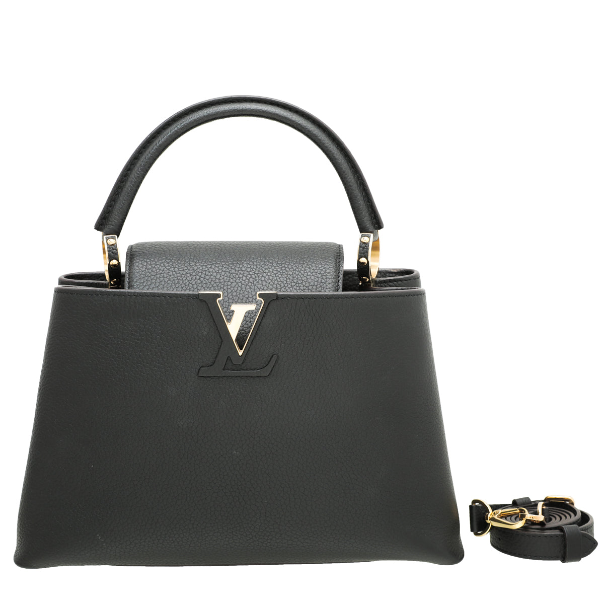 Louis Vuitton Black Capucine MM Bag-Louis Vuitton-THE CLOSET