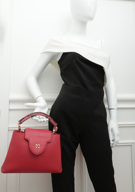 Louis Vuitton Rose Cuitre Python Capucines BB Bag - Yoogi's Closet