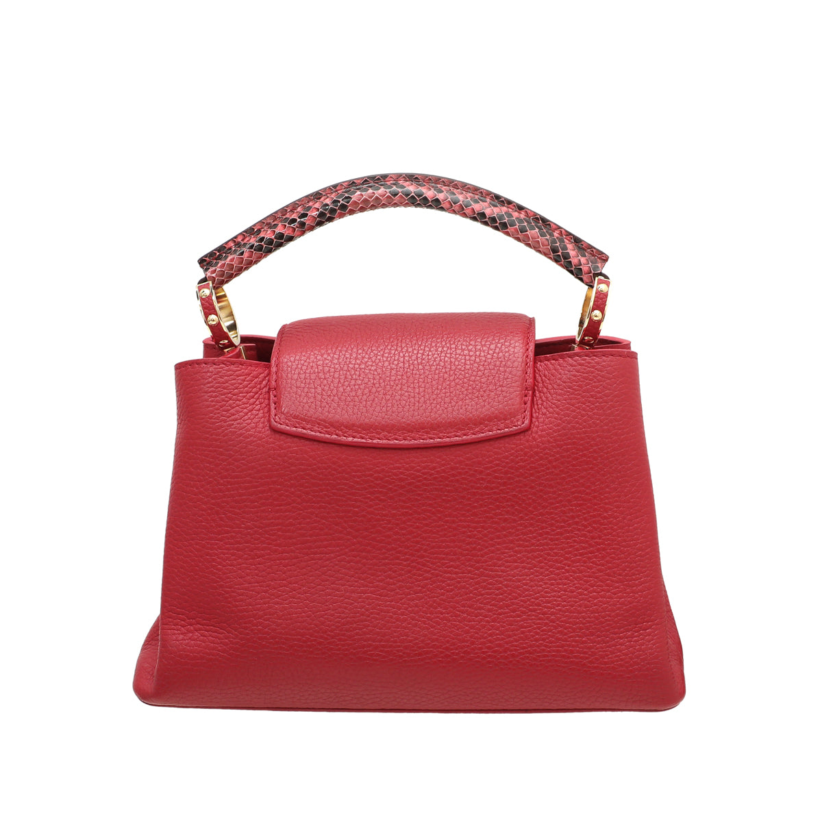 Louis Vuitton Red Capucines BB Bag W- Python Details-Louis Vuitton-THE CLOSET