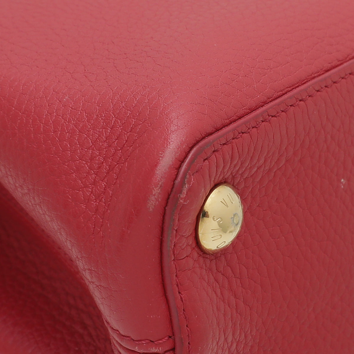 Louis Vuitton Red Capucines BB Bag W- Python Details-Louis Vuitton-THE CLOSET
