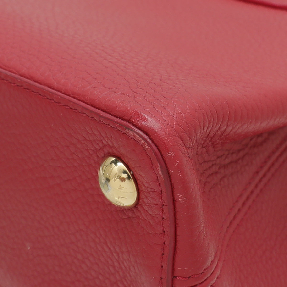 Louis Vuitton Red Capucines BB Bag W- Python Details-Louis Vuitton-THE CLOSET