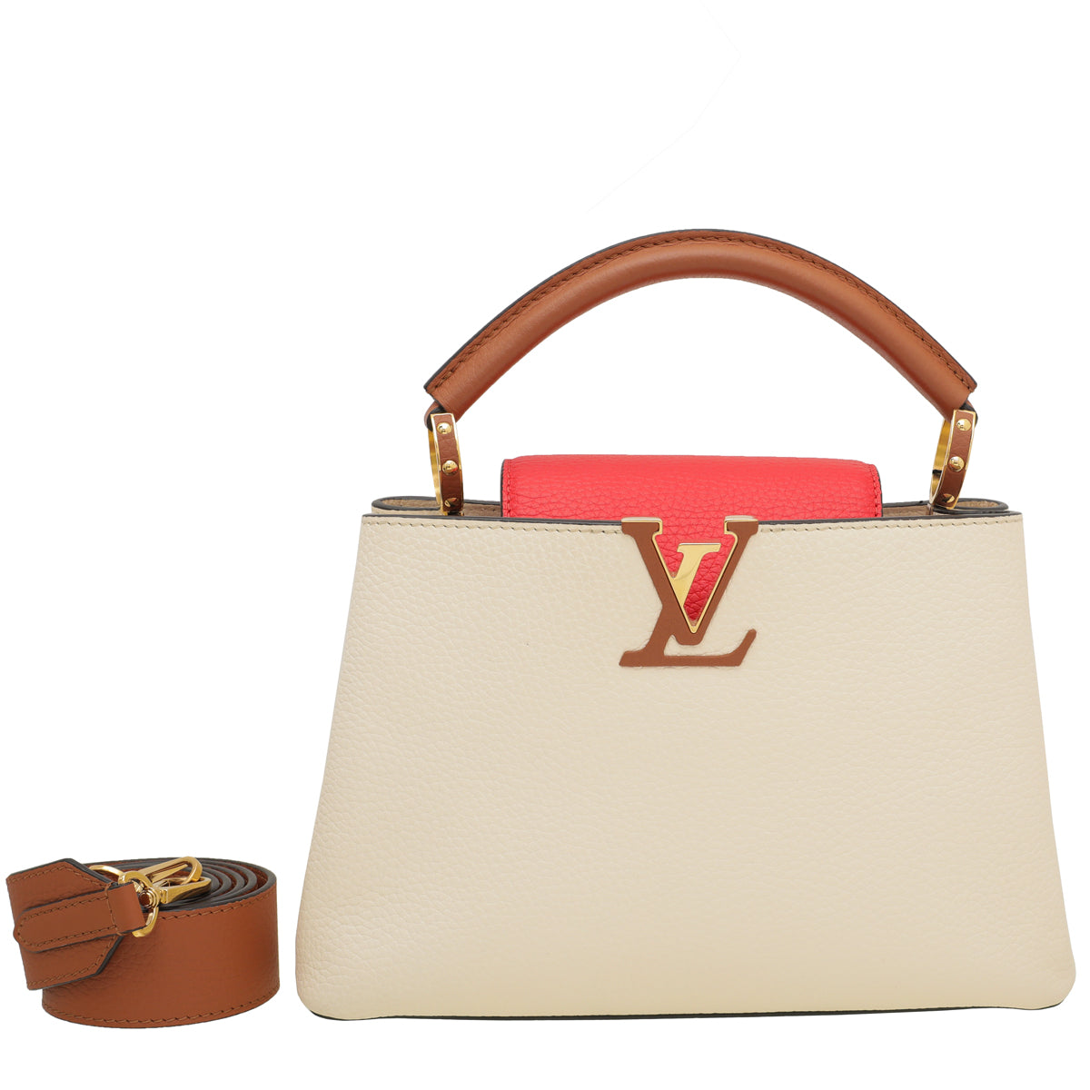Louis Vuitton Tricolor Capucines BB Bag W- Wide Strap-Louis Vuitton-THE CLOSET