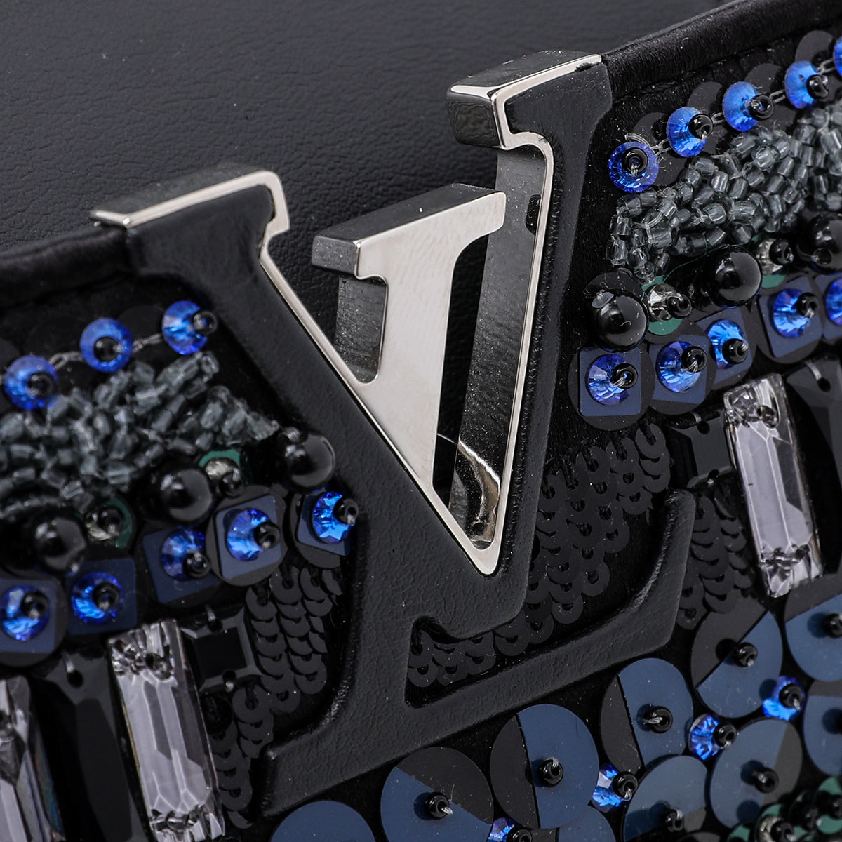 Louis Vuitton Black Capucines Embroidered Sequins-Studs Bag-Louis Vuitton-THE CLOSET