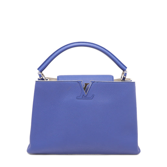 Louis Vuitton Blue Capucines MM Bag