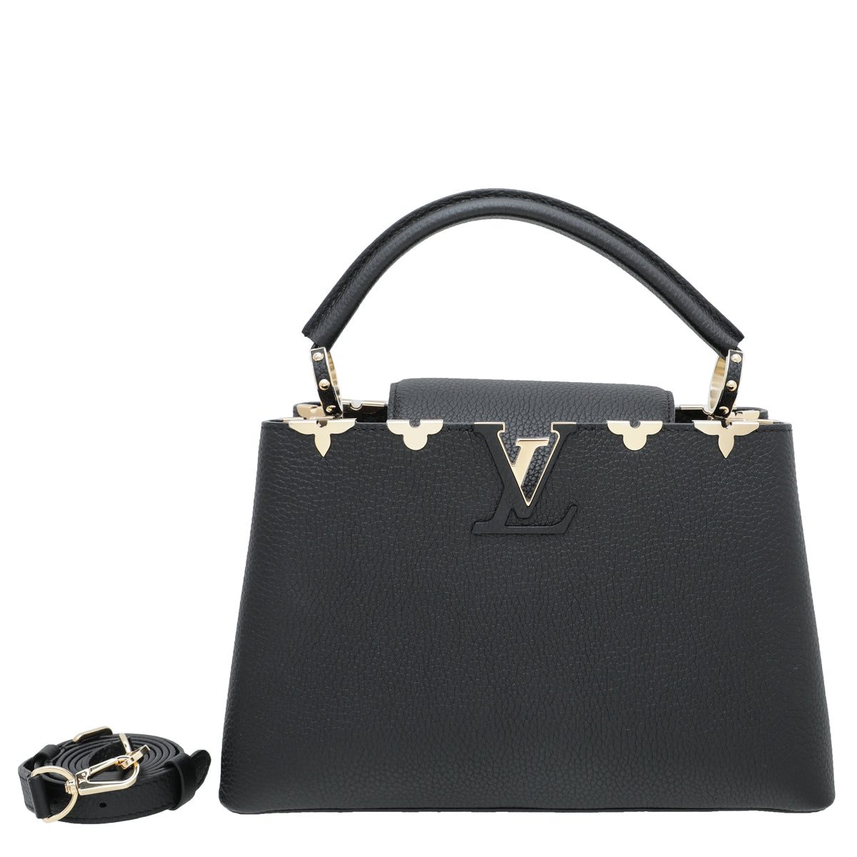 Louis Vuitton Black Capucines Monogram Flower Edge MM Bag-Louis Vuitton-THE CLOSET