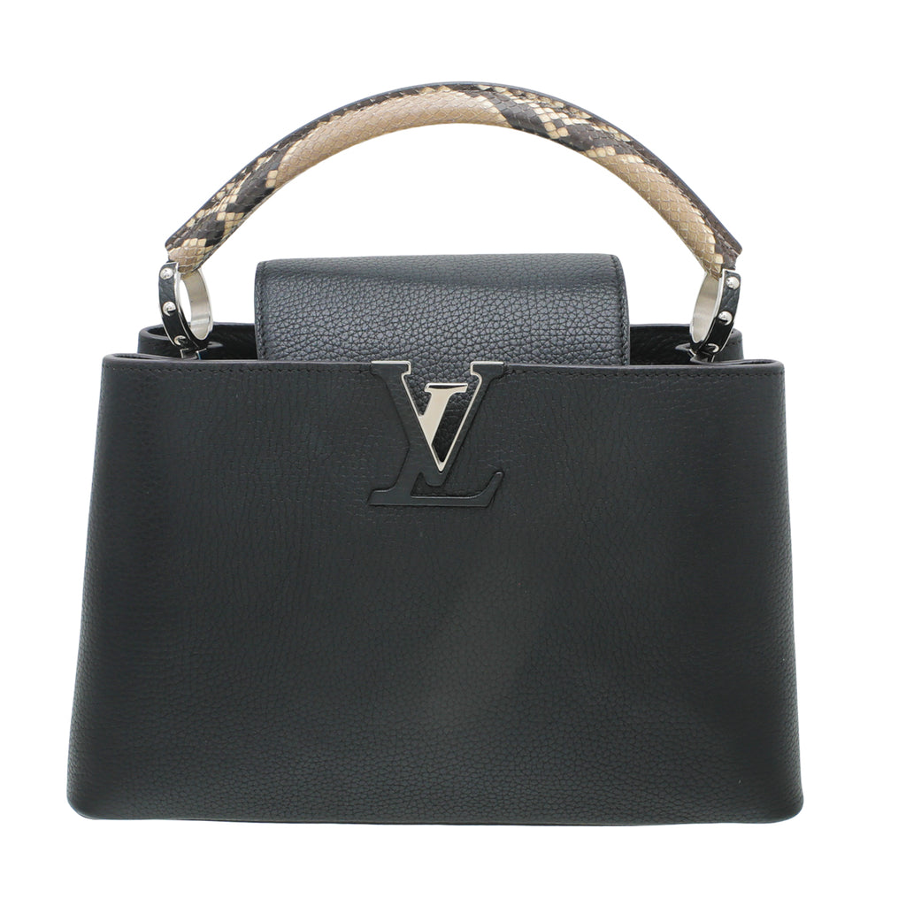 LOUIS VUITTON Veau Cachemire Python Babylone MM Black 102539