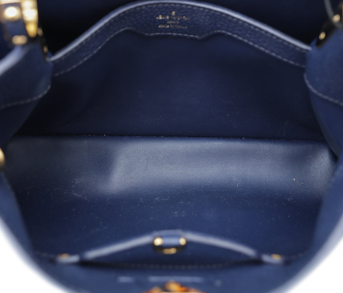 Louis Vuitton Navy Blue Capucines Python Handle Bag-Louis Vuitton-THE CLOSET