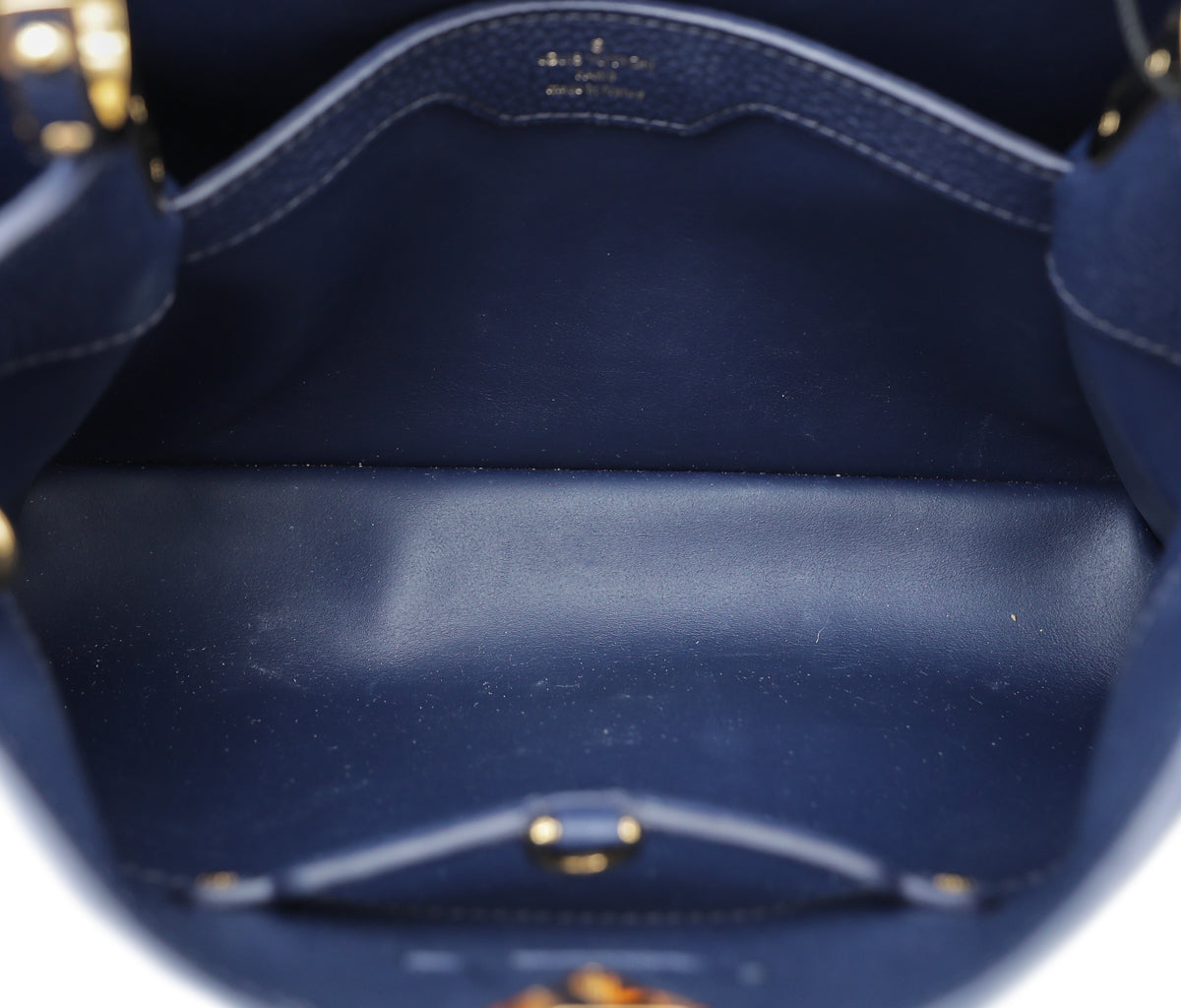 Louis Vuitton Navy Blue Capucines Python Handle Bag – The Closet