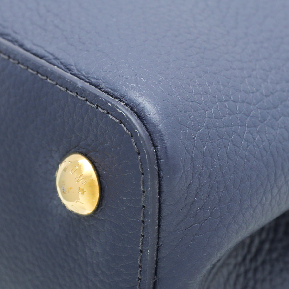 Louis Vuitton Navy Blue Capucines Python Handle Bag-Louis Vuitton-THE CLOSET