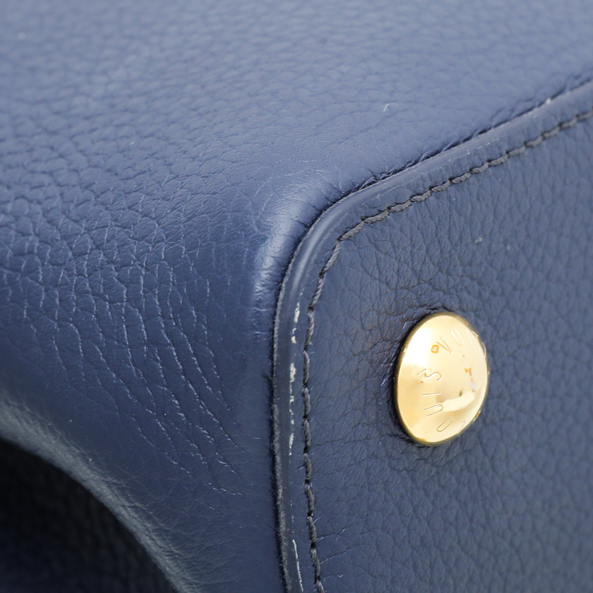 Louis Vuitton Navy Blue Capucines Python Handle Bag-Louis Vuitton-THE CLOSET