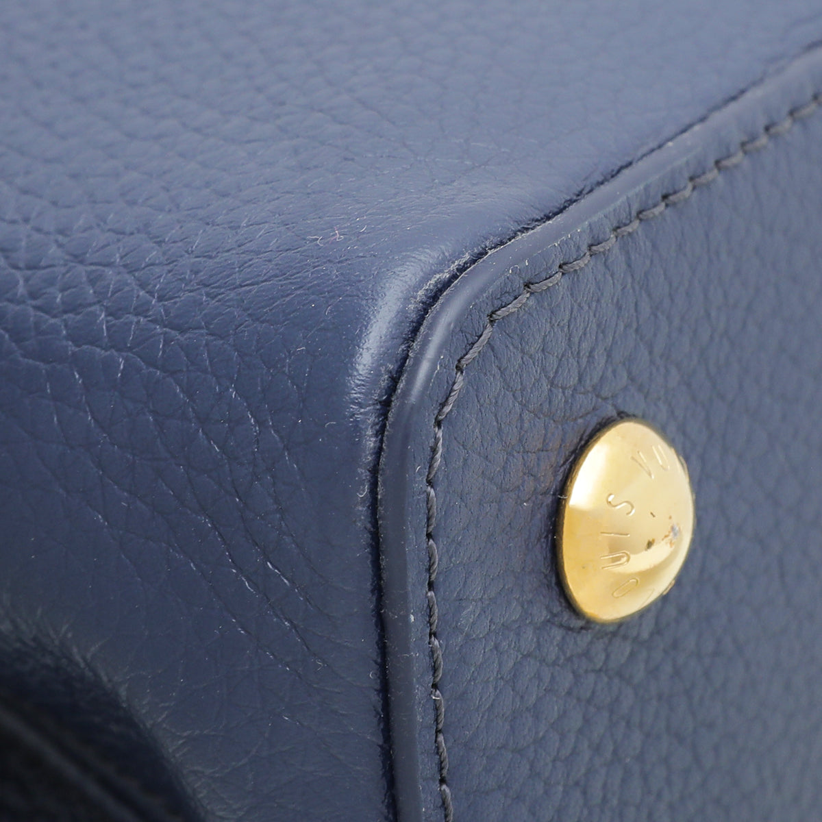 Louis Vuitton Navy Blue Capucines Python Handle Bag – THE CLOSET
