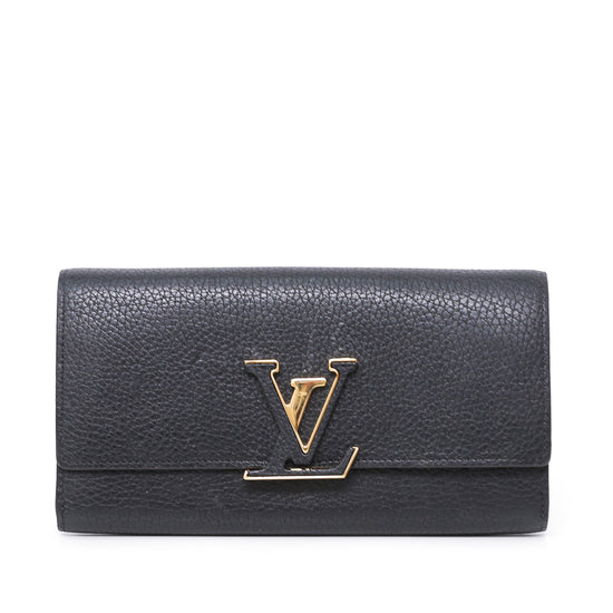 Louis Vuitton Black Capucines Wallet