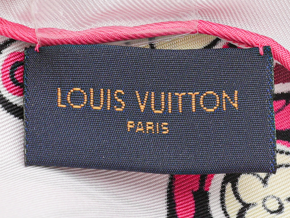 Louis Vuitton Pink Multicolor Carre World Of Love Butterfly Square Scarf-Louis Vuitton-THE CLOSET