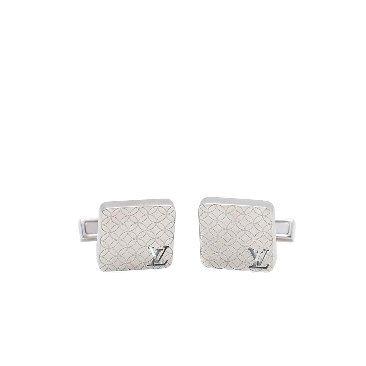 Louis Vuitton Silver Champs Elysees Cufflinks-Louis Vuitton-THE CLOSET