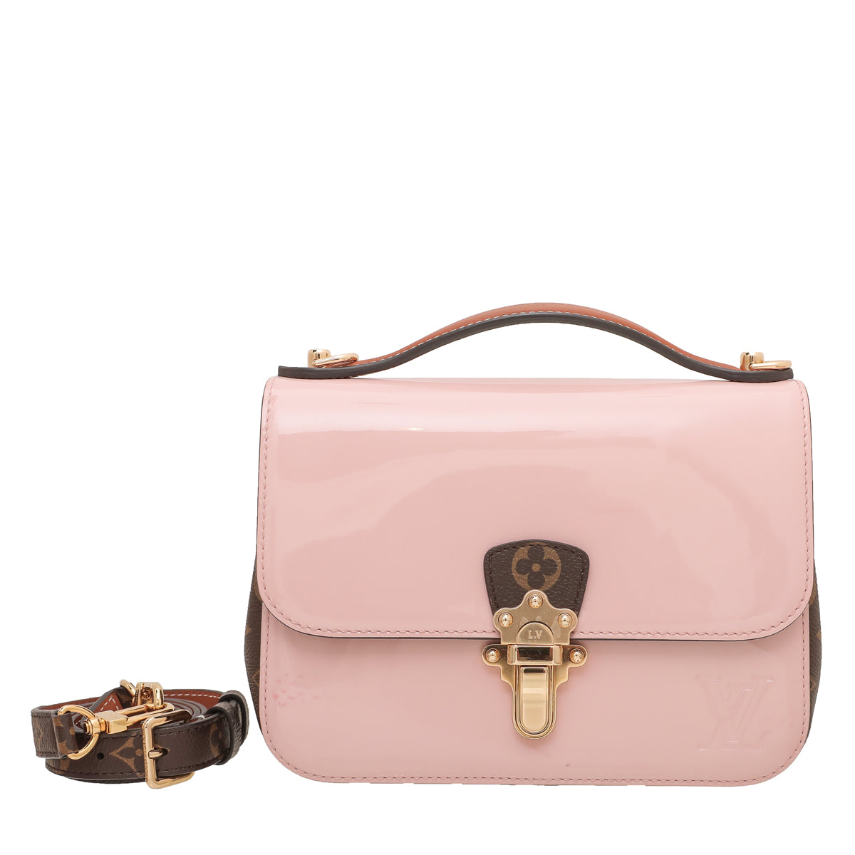 Louis Vuitton Cherrywood Handbag Vernis with Monogram Canvas BB - ShopStyle  Shoulder Bags