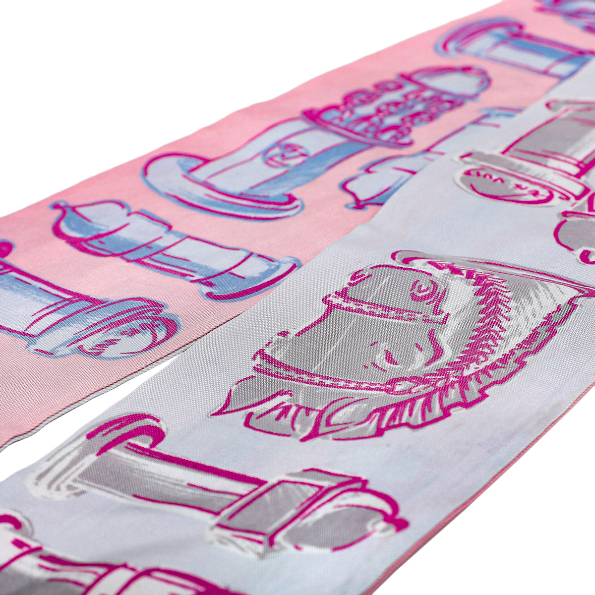 Louis Vuitton Bleu Ciel Chess Bandeau Silk Twilly-Louis Vuitton-THE CLOSET