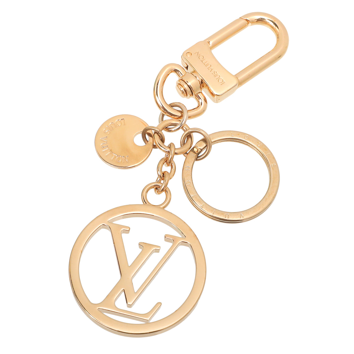 Louis Vuitton Gold Circle Bag Charm and Key Holder