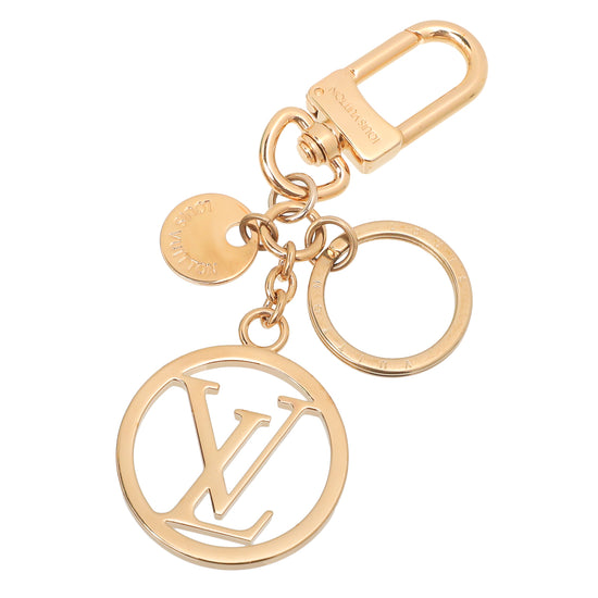 LOUIS VUITTON LV Circle Bag Charm Key Holder Gold 1227351