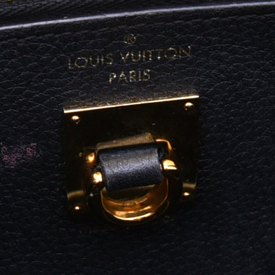 LOUIS VUITTON Calfskin Steamer PM Black 1312646