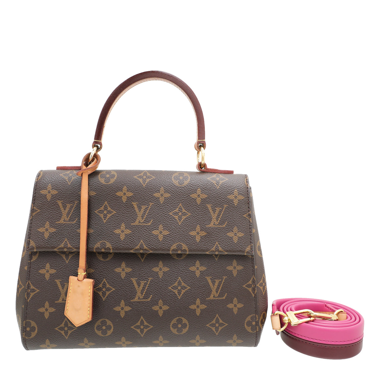 Louis Vuitton Bicolor Monogram Cluny BB Bag W- Initials-Louis Vuitton-THE CLOSET