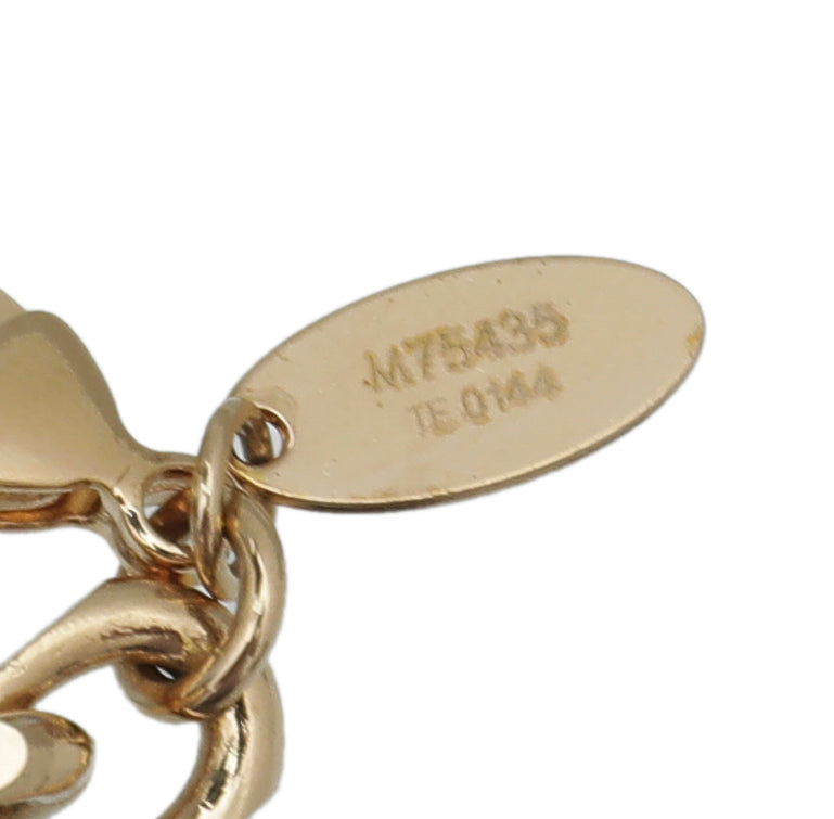 Louis Vuitton Bicolor Crystal Key Padlock Chain Bracelet-Louis Vuitton-THE CLOSET