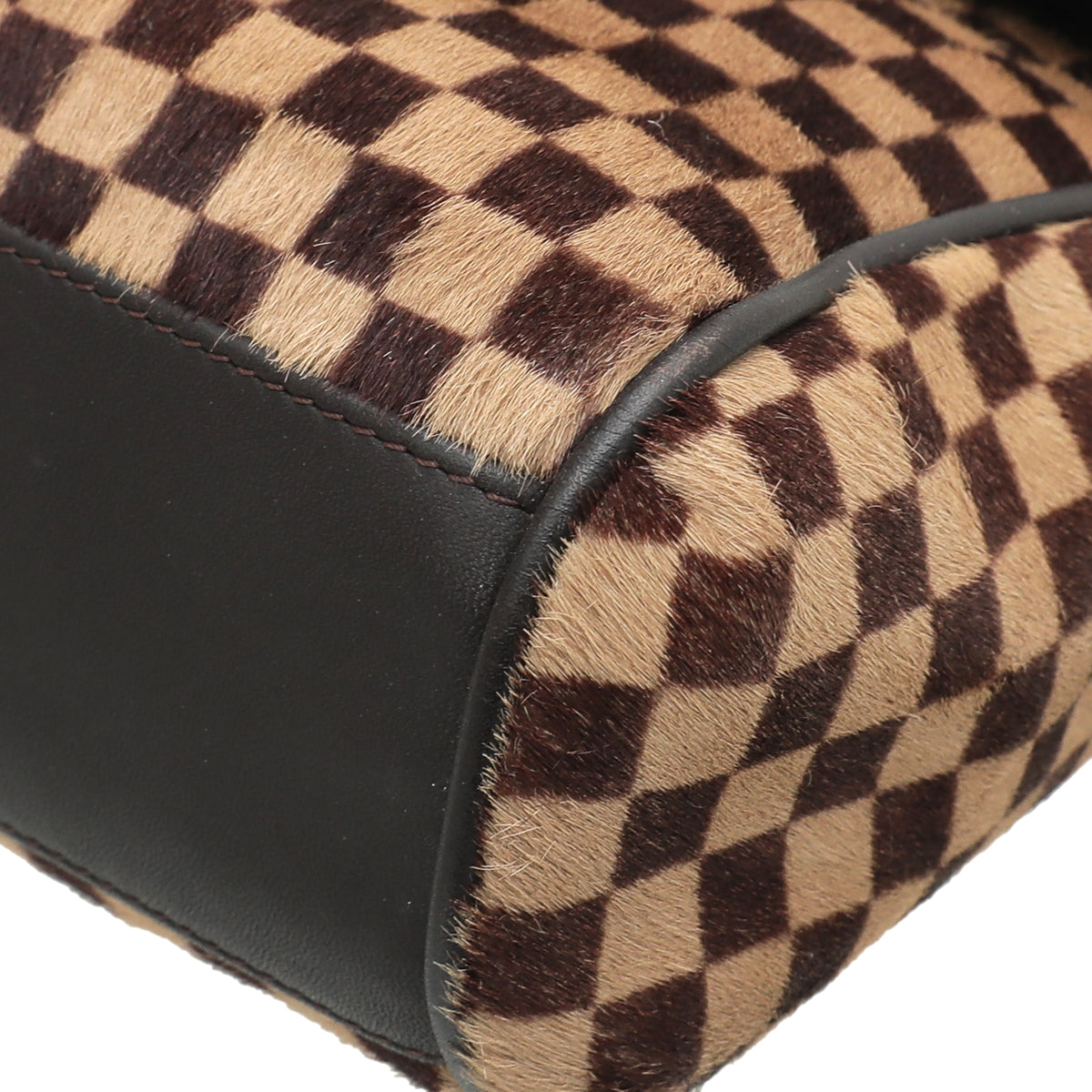Louis Vuitton Vintage Damier Sauvage Lionne Brown Calf Hair Bag Leather  ref.664711 - Joli Closet