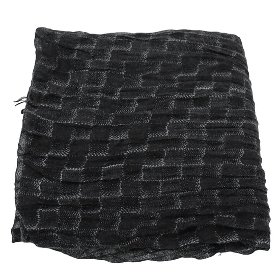 Louis Vuitton Black Damier Cashmere Silk Stole Scarf