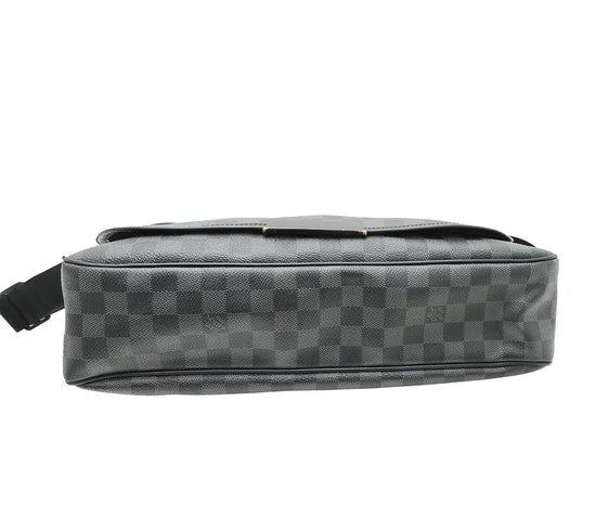 Louis Vuitton Renzo Graphite Messenger Bag Grey Canvas Damier