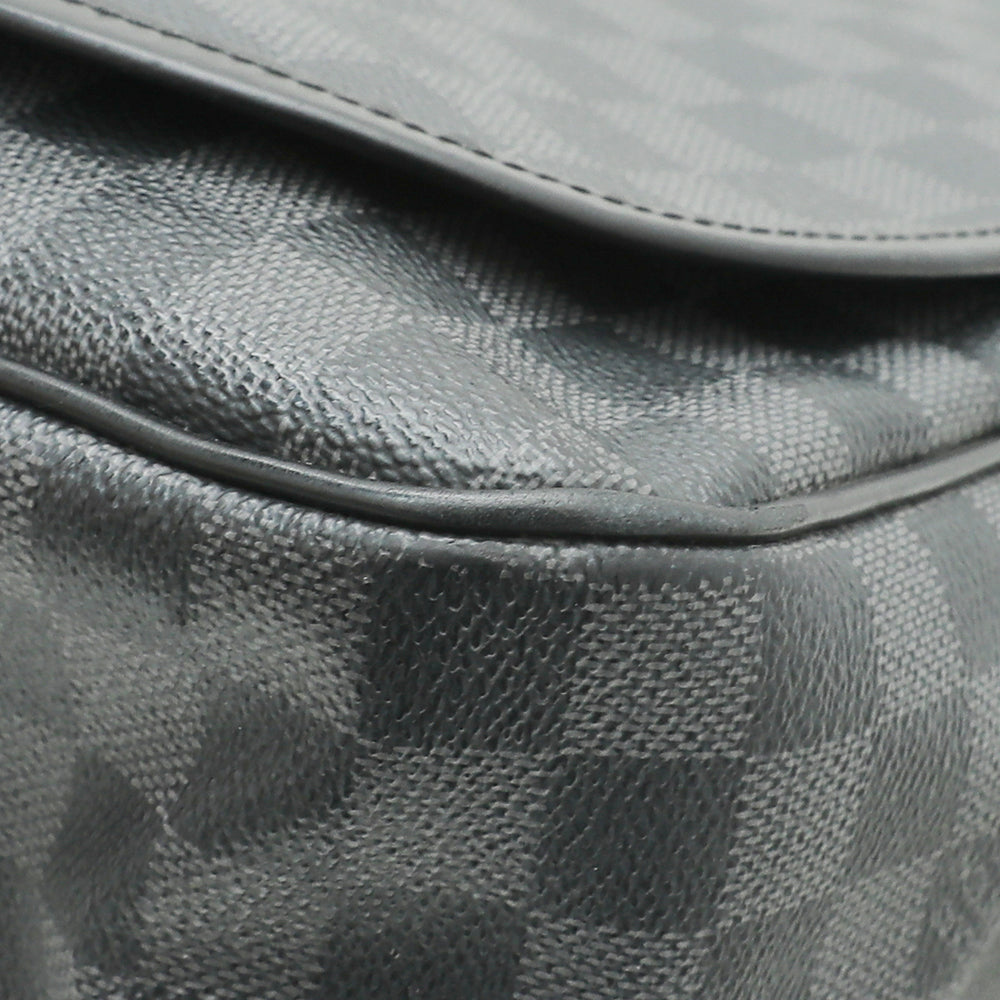 Black Louis Vuitton Damier Graphite Renzo Crossbody Bag – Designer