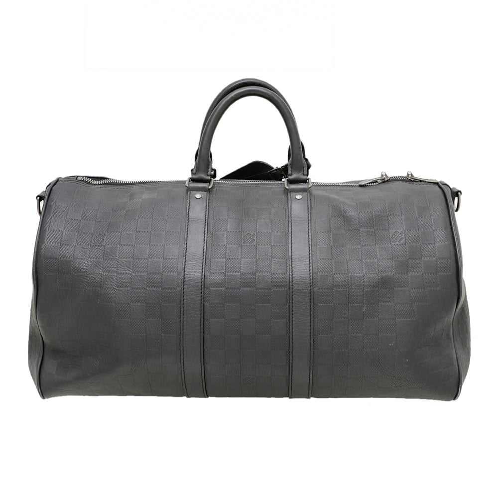 Louis Vuitton Black Damier Infini Keepall Bandouliere 45 Bag-Louis Vuitton-THE CLOSET