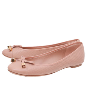 Louis Vuitton Beige Damier Embossed Debbie Ballet Flats 38