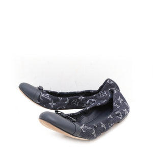 Louis Vuitton Navy Blue DeniM Monogram elba ballerina 39
