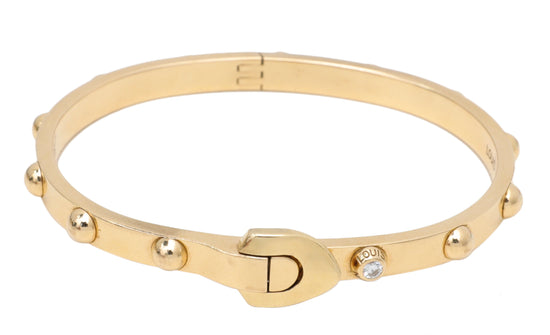 Louis Vuitton 18K Yellow Gold Diamond Clous Bracelet 16