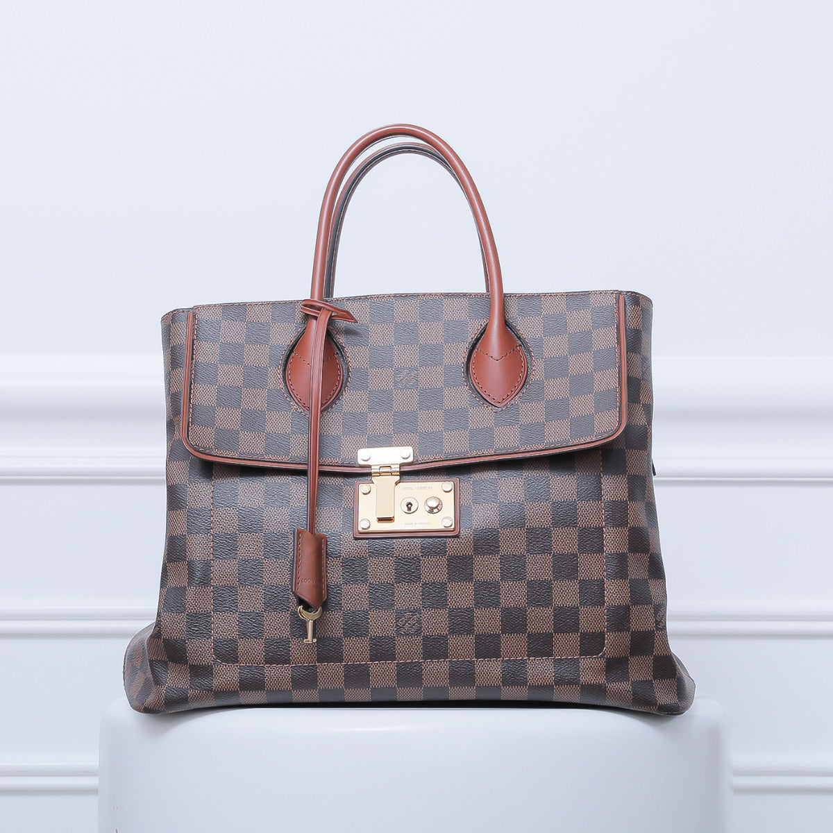 Louis Vuitton Brown Ebene Ascot Bag-Louis Vuitton-THE CLOSET