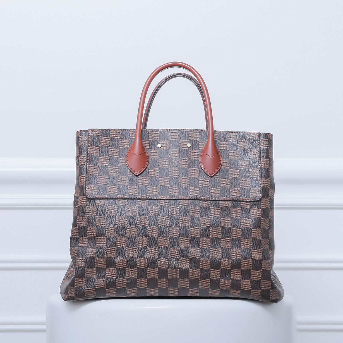 Louis Vuitton Brown Ebene Ascot Bag-Louis Vuitton-THE CLOSET
