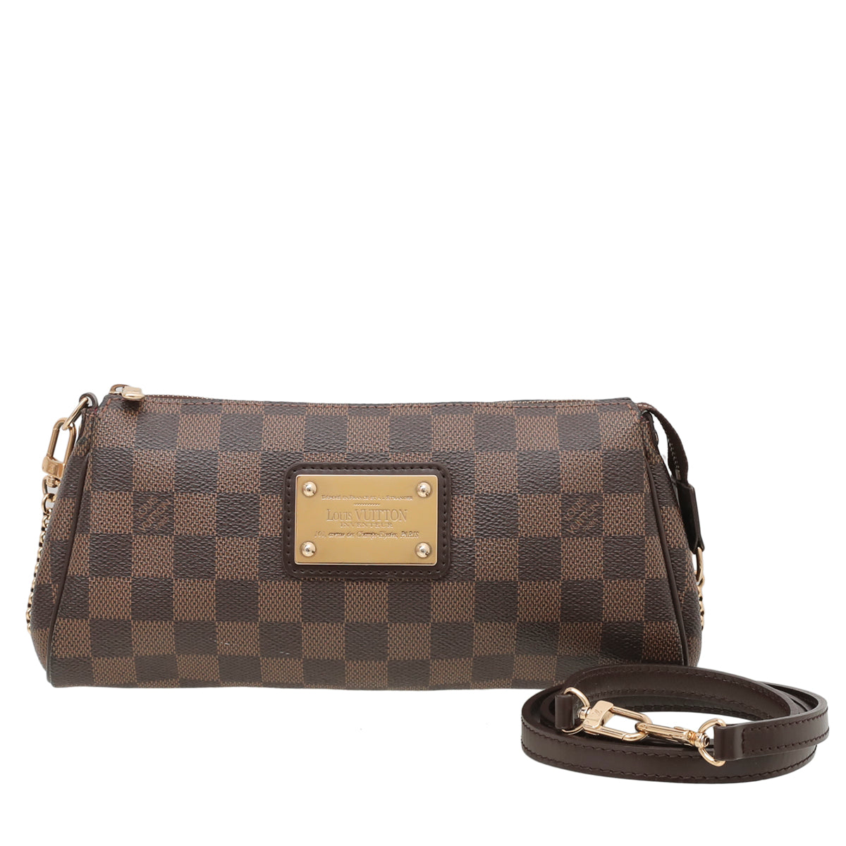 Louis Vuitton Brown Ebene Eva Clutch Bag-Louis Vuitton-THE CLOSET