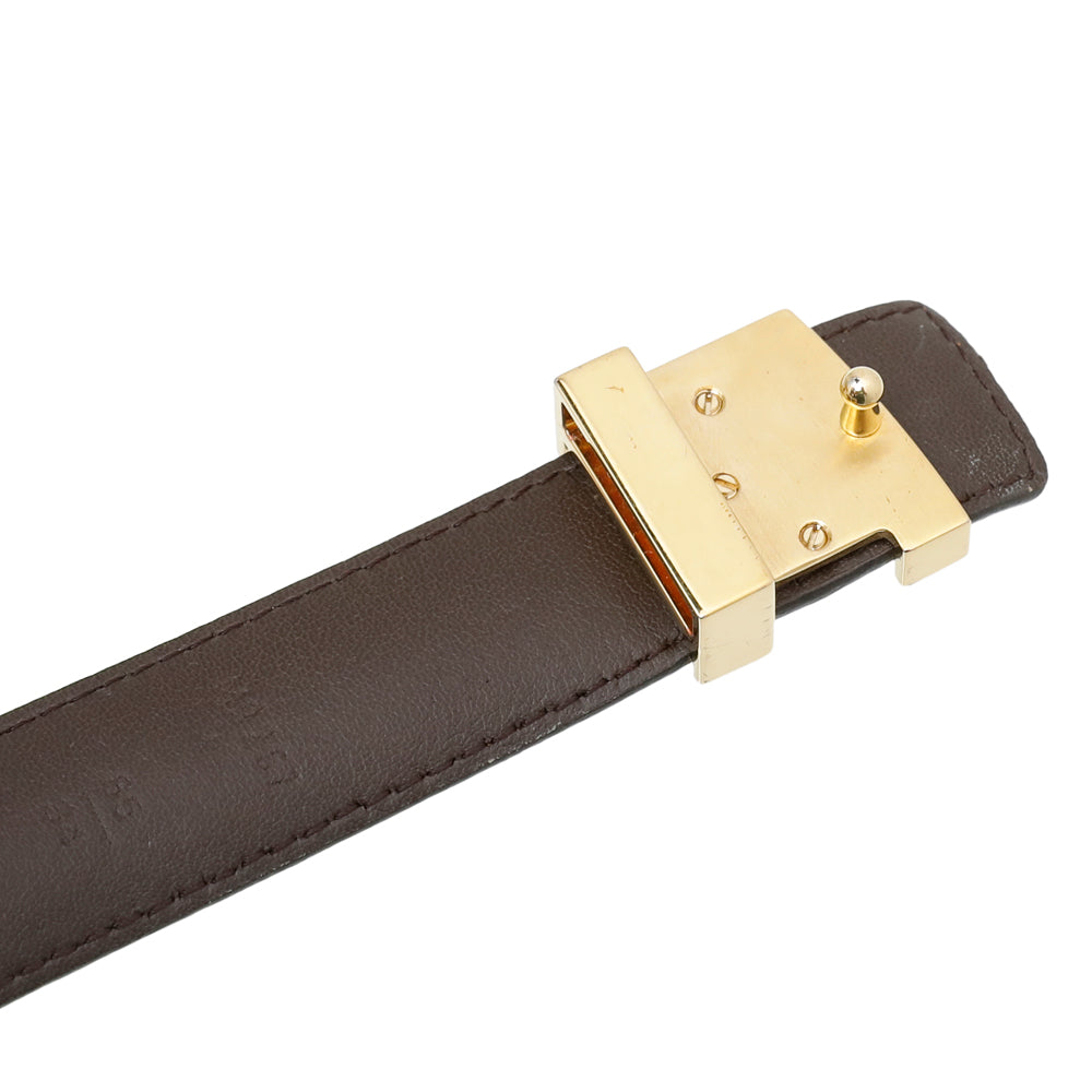 Louis Vuitton Ebene LV Initiales 25mm Belt 34-Louis Vuitton-THE CLOSET