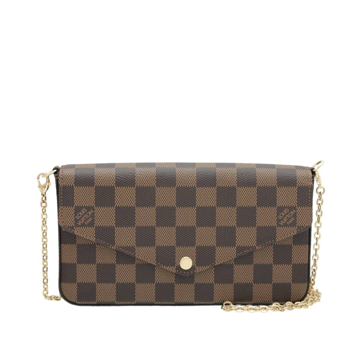Louis Vuitton Ebene Pochette Felicie Chain Wallet-Louis Vuitton-THE CLOSET