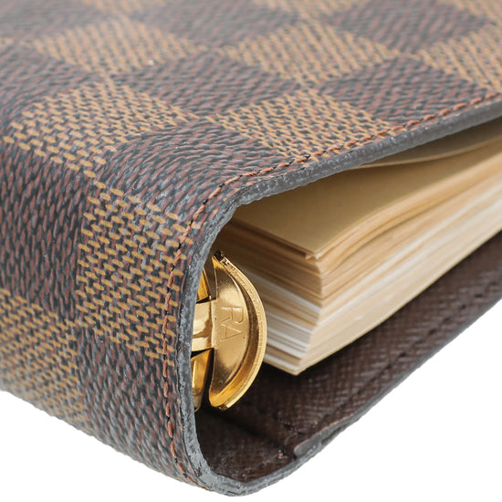 Louis Vuitton Notebook Cover Agenda PM Brown Gold Damier Ebene
