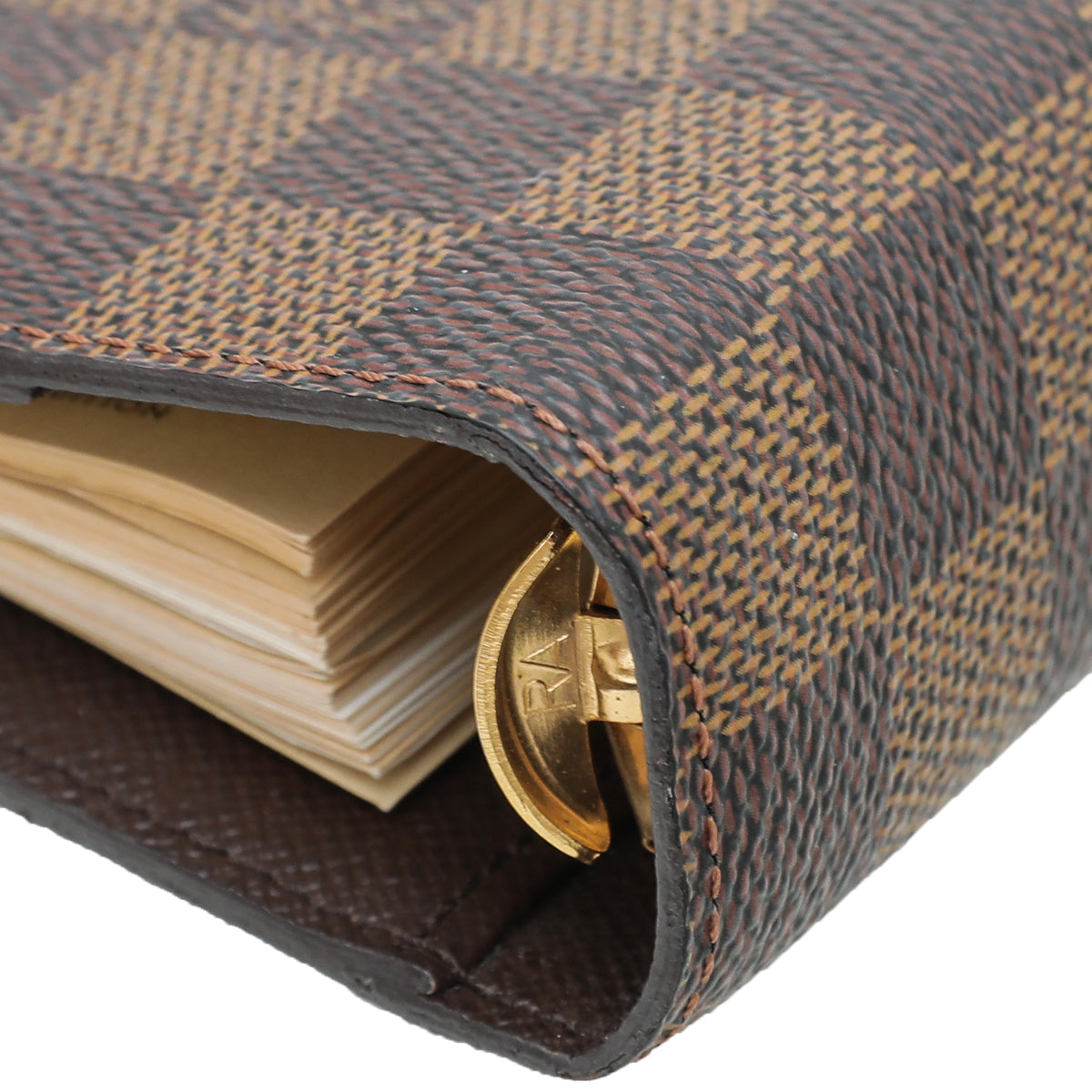 Louis Vuitton Brown Ebene Ring Agenda MM-Louis Vuitton-THE CLOSET