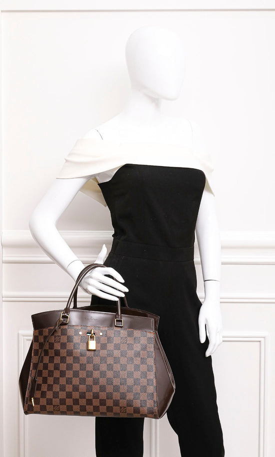 Louis Vuitton Damier Ebene Rivoli MM - Brown Handle Bags, Handbags