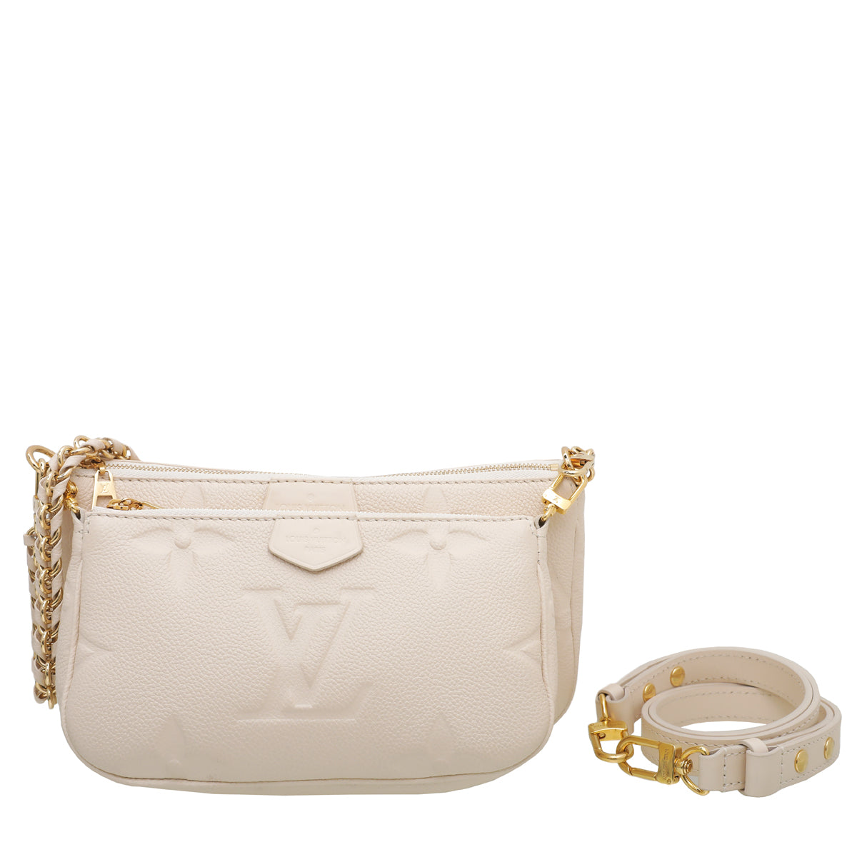 Louis Vuitton Cream Empreinte Giant Multi Pochette Accessoires-Louis Vuitton-THE CLOSET