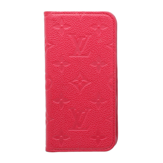 Louis Vuitton Scarlet Empreinte Iphone X XS Folio Case